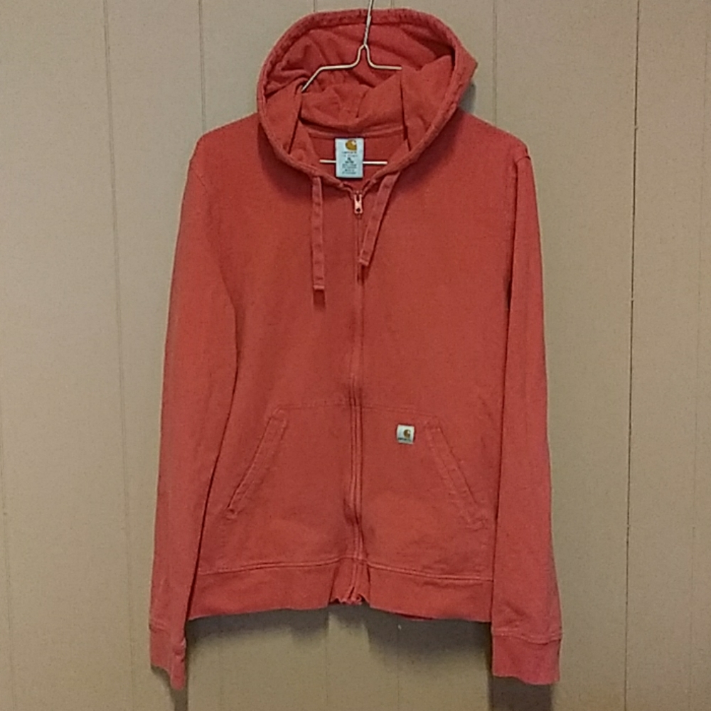 Carhartt Hoodie women's XL (16-18)   pink zip-up